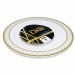 Тарелка кристалл пластик десертная D180мм (6шт) белая с золотой каймой Complement 1/20/40уп#1966473
