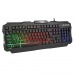 Клавиатура проводная игровая Гарнизон GK-330G, мембранная, 104 клавиш, подсветка Rainbow, мультимедиа#1968119