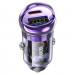 Адаптер Автомобильный Hoco Z53A Vision PD30W+QC3.0 (transparent purple) (225396)#1970974
