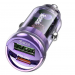 Адаптер Автомобильный Hoco Z53A Vision PD30W+QC3.0 (transparent purple) (225396)#1970975