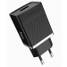 Адаптер Сетевой Hoco C42A QC3.0 (повр. уп.) USB 3A/18W (black) (223578)#1971005