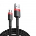 Кабель USB Baseus cafule microUSB 2.4 А (1м) (черно-красный) (CAMKLF-B91)#2069798