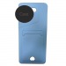 Чехол силиконовый Samsung A54 матовый цветной с визитницей голубой#1974449