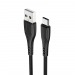 Кабель USB - Type-C Borofone BX37 Wieldy (повр. уп) 100см 3A  (black) (228483)#1974273