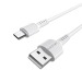 Кабель USB - micro USB Borofone BX16 Easy (повр. уп) 100см 2,4A  (white) (223670)#1976074