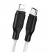 USB кабель шт.Type-C - шт.Lightning 1м, 3A, нейлон BX42 "Borofone", белый#1990837