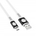 Кабель USB - micro USB Borofone BX35 Carib (повр. уп) 100см 2,4A  (white) (228540)#1977097