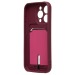 Чехол-накладка - SC304 с картхолдером для "Apple iPhone 15 Pro" (bordo) (228130)#2101310
