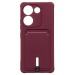 Чехол-накладка - SC304 с картхолдером для "TECNO Camon 20" (bordo) (228174)#2103636