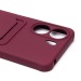 Чехол-накладка - SC304 с картхолдером для "Xiaomi Poco C65" (bordo) (225745)#2103625