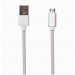 Кабель USB - micro USB budi M8J180M (повр.уп) 100см 2,4A  (silver) (229333)#1988290