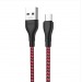 Кабель USB - micro USB Borofone BX39 Beneficial (повр. уп) 100см 2,4A  (black/red) (229489)#1987863