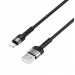 Кабель USB - Apple lightning Borofone BX34 Advantage (повр. уп) 100см 2,4A  (black) (223380)#1986527