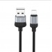 Кабель USB - Apple lightning Borofone BX28 Dignity (повр. уп) 100см 2,4A  (gray) (223376)#1987329