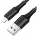 Кабель USB - Apple lightning Borofone BX47 Coolway (повр. уп) 100см 2,4A  (black) (223401)#1987874