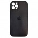 Чехол силиконовый iPhone 12 Pro кожа с лого черный#1994555