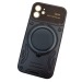 Чехол силиконовый iPhone 12 Bristol (MagSafe, защита камеры) черный#1994223