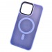 Чехол пластиковый iPhone 15 Pro Max матовый с MagSafe сиреневый#1991328