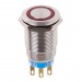 Кнопка антивандальная без фиксации (A19-C1) D=19мм off-on/on-off 5 контактов 250В, подсветка красная#2087549