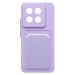 Чехол-накладка - SC337 с картхолдером для "Xiaomi 14 Pro" (light violet) (228831)#2088198