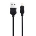 Кабель USB - Apple lightning Hoco X6 Khaki (повр. уп) 100см 2,4A  (black) (223581)#1993907