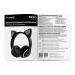 Полноразмерные беспроводные наушники FUMIKO NEKO "Кошачьи уши" (8 ч/400 mAh/Bluetooth/AUX) черные#1995780