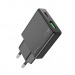 Сетевое зарядное устройство USB/Type-C Hoco N38 (20W, QC3.0, PD) Черный#1996218