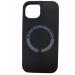 Чехол силиконовый iPhone 15 MagSafe под оригинал, закрытый низ черный#2013476