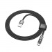 Кабель USB - Type-C HOCO U122 (3A/1.2m/текстиль) черный#1997476