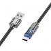 Кабель USB - Type-C HOCO U122 (3A/1.2m/текстиль) черный#1997472