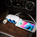 Автомобильный разветвитель прикуривателя Hoco C1 3in1 (повр. уп.)  2USB (white) (231731)#1999526