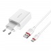 Адаптер Сетевой с кабелем Borofone BA21A Long QC3.0 (повр.уп) USB 3A/18W (USB/Type-C) (white(231710)#1999749
