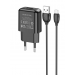 Адаптер Сетевой с кабелем Borofone BA64A (повр. уп.) USB 2,1A/5W (USB/Micro USB) (black) (231714)#1999625