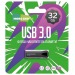 32GB накопитель  USB3.0 More Choice MF32m металл черный#2000052
