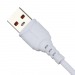 USB кабель шт.USB (A) - шт.Type-C 1м, 2,4A, ПВХ, белый GP06T "GoPower"#2002269