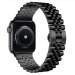 Ремешок - ApW35 металл блочный на застежке Apple Watch 42/44/45/49 mm (black) (230498)#2003835