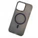 Чехол пластиковый iPhone 15 Pro Max матовый с MagSafe черный#2003119