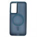 Чехол пластиковый Samsung A35 матовый с MagSafe синий#2061019
