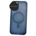 Чехол пластиковый Samsung A55 матовый с MagSafe синий#2003157