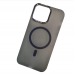 Чехол пластиковый iPhone 14 матовый с MagSafe серый#2003138