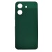 Чехол силиконовый Xiaomi Redmi 13С/Poco C65 Silicone Case темно-зеленый#2007424