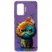 Чехол-накладка - SC335 для "Samsung Galaxy A32 4G"  (кот) (violet) (227159)#2008679