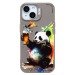 Чехол-накладка - SC335 для "Apple iPhone 15"  (панда) (grey) (227034)#2003390