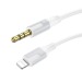 Кабель Lightning - 3.5mm Borofone BL19 Creator (повр. уп.) 100см   (white) (233265)#2048272
