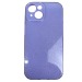 Чехол силиконовый iPhone 15 блестки с защитой камеры фиолетовый#2008452