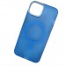 Чехол пластиковый iPhone 14 матовый с MagSafe Creative синий#2012971