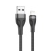 Кабель USB - Apple lightning Borofone BX61 (повр. уп) 100см 2,4A  (black) (223410)#2006250