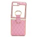 Чехол-накладка - FLIP экокожа стеганая с кольцом для "Samsung Galaxy Flip 5" (pink) (230929)#2010993