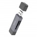 Кард-ридер Hoco HB45 2-in-1 USB/Type-C 2.0 (metal gray) (230112)#2121803