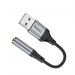 Аудиосоединитель/переходник Hoco LS36 (USB - 3,5мм) черный#2010880